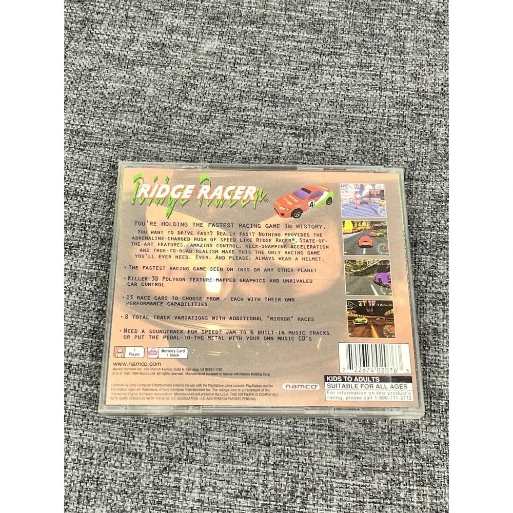 Namco Ridge Racer Racing Game PlayStation 1 Greatest Hits KA NTSC-U/C Manual